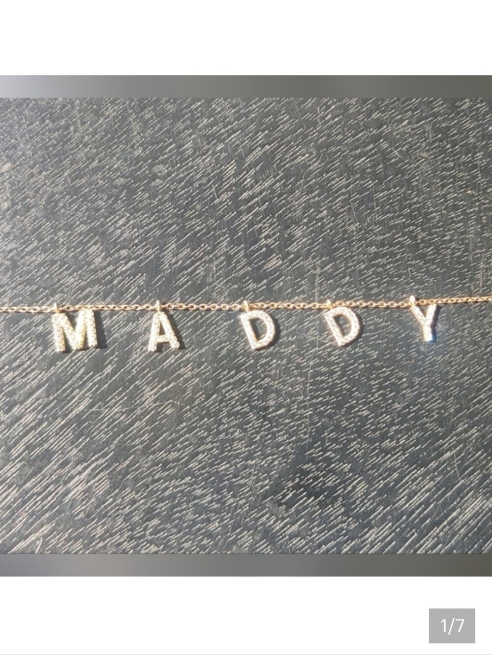 ⭐3 For $21⭐Gold Letter Charm Necklace - Picture 2 of 7